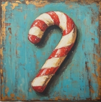 November Candy Cane Painting